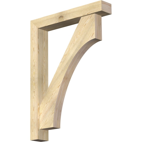 Ekena Millwork Westlake Block Rough Sawn Bracket w/ Offset Brace, Douglas Fir, 6"W x 36"D x 48"H BKT0604X36X48WTL05RDF - main